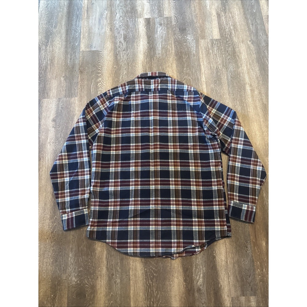 Vintage Sears X-Tall Plaid Flannel Shirt Mens Large 16-16.5 Western  Acrylic - Picture 2 of 10